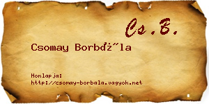 Csomay Borbála névjegykártya