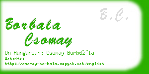 borbala csomay business card